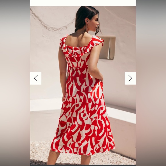 Anthropologie off the shoulder linen blend dress - Picture 2 of 13